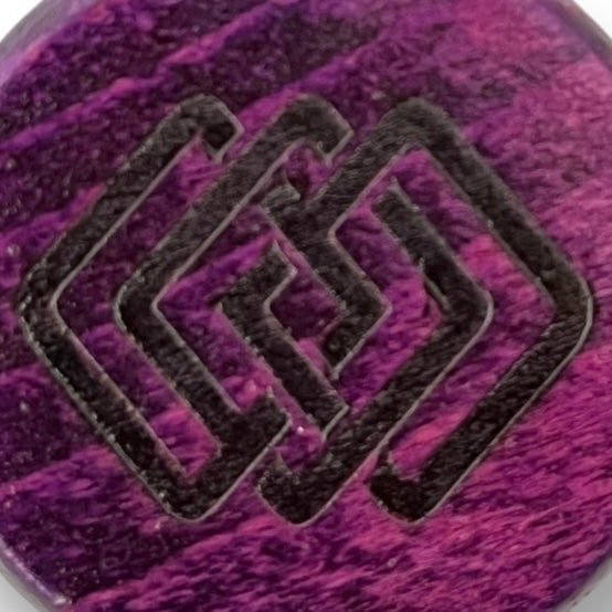 Purple Twilight Wood Keychain-ROUND