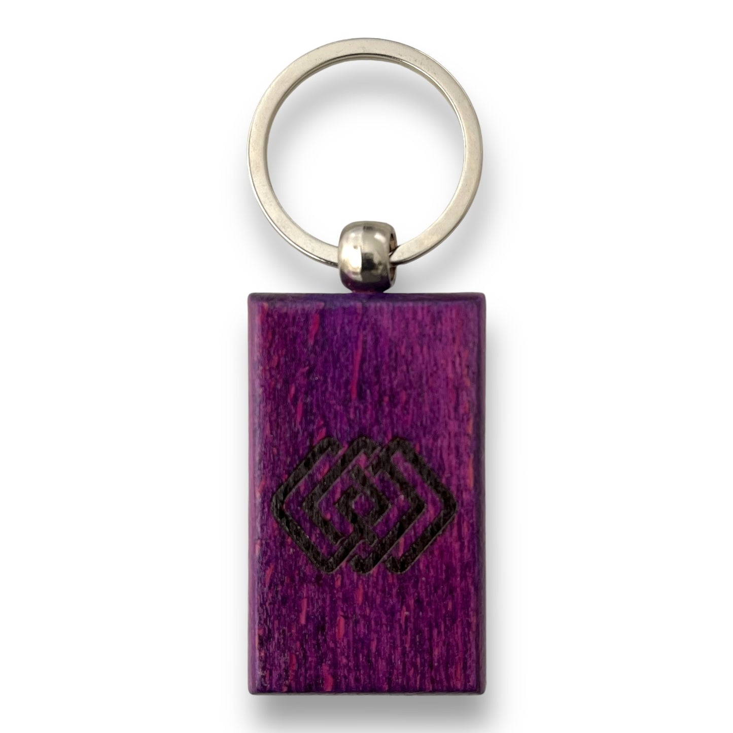 Purple Twilight Wood Keychain-RECTANGLE