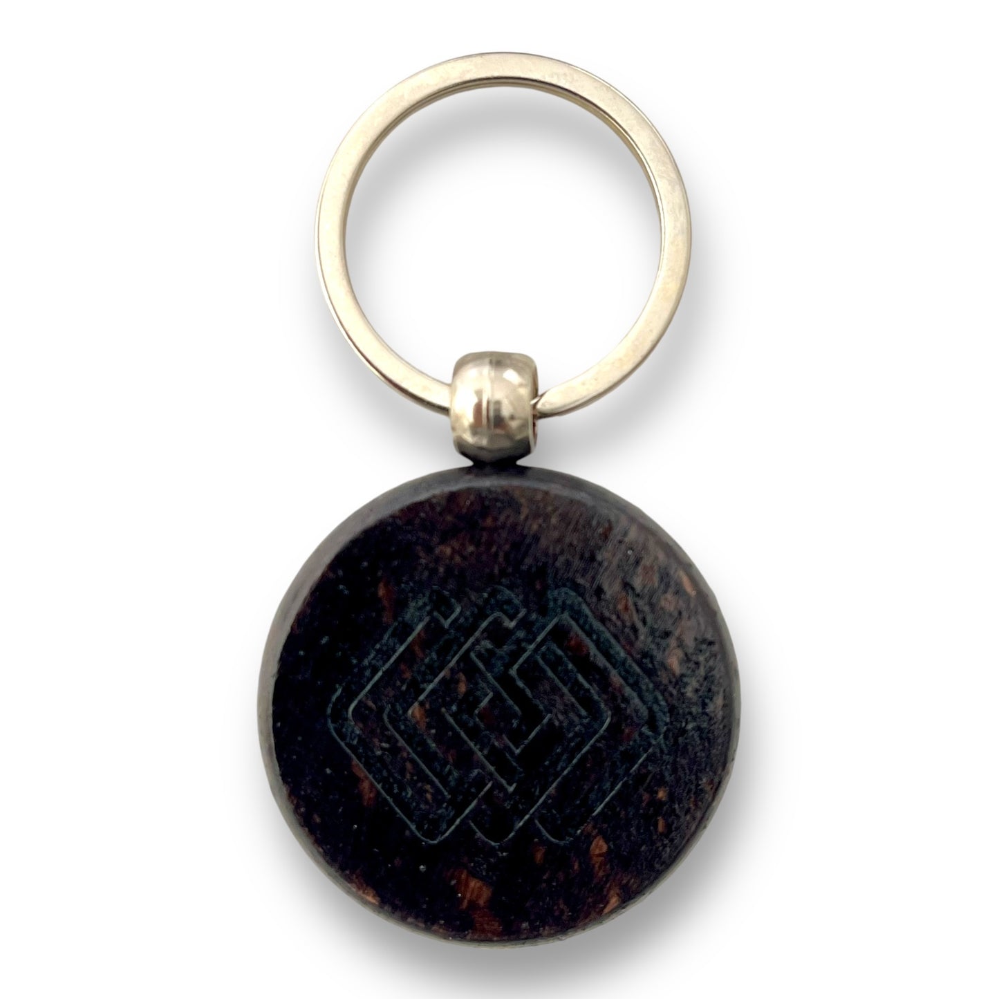Mantilla Black Wood Keychain-ROUND
