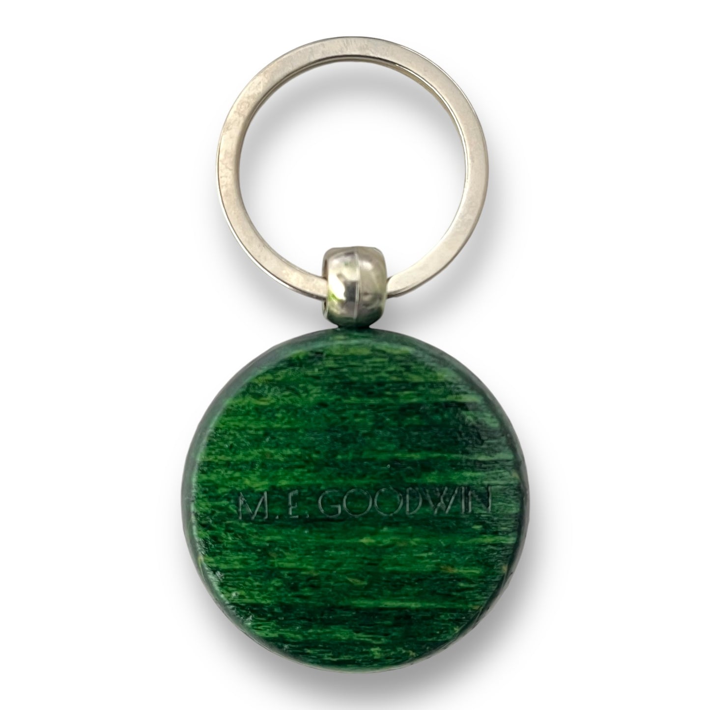 Evergreen Wood Keychain-ROUND