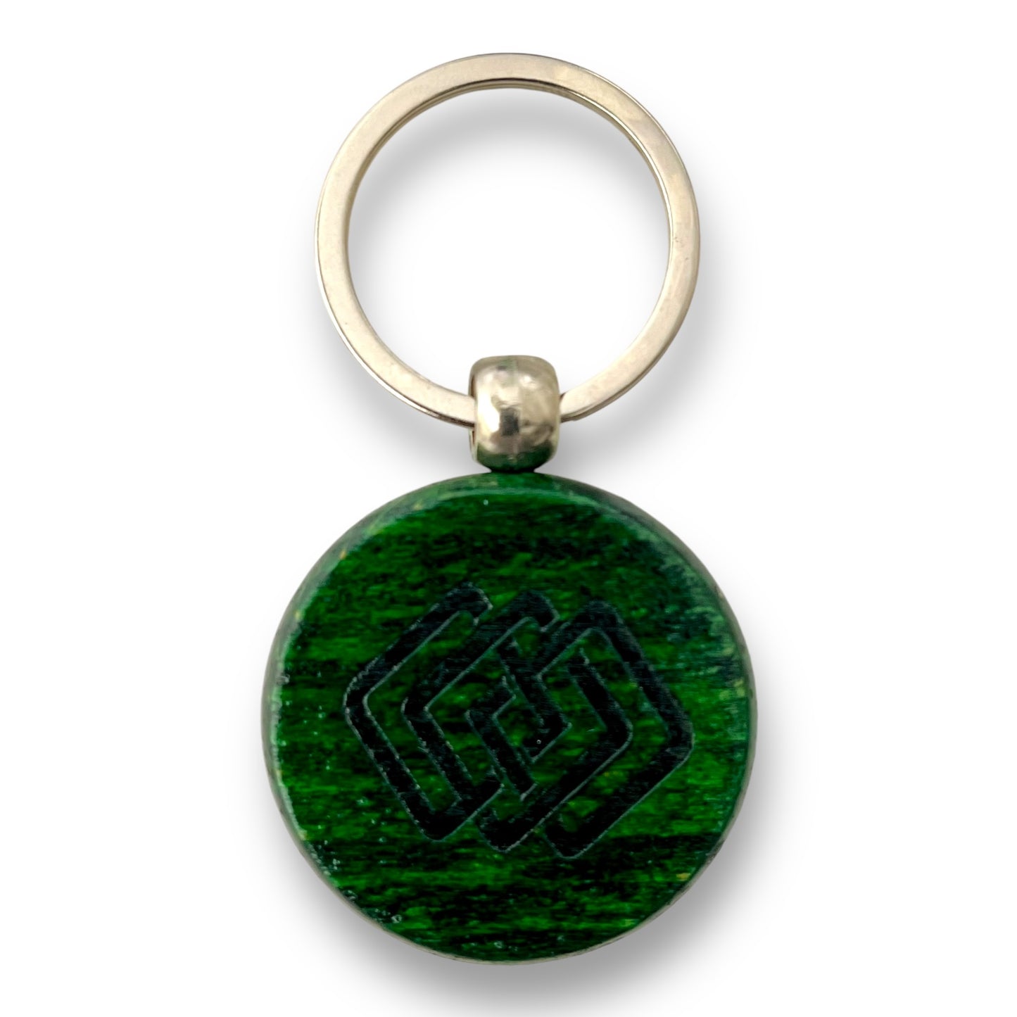 Evergreen Wood Keychain-ROUND