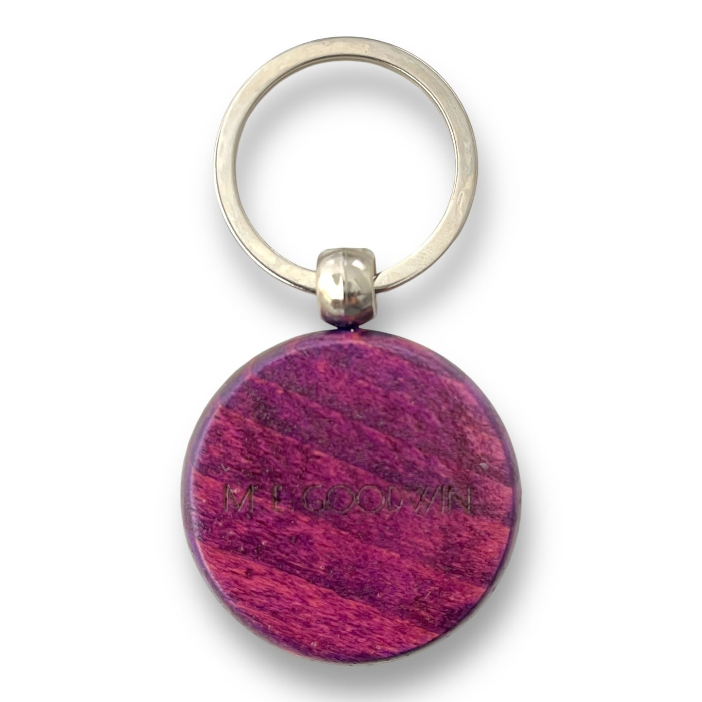 Purple Twilight Wood Keychain-ROUND