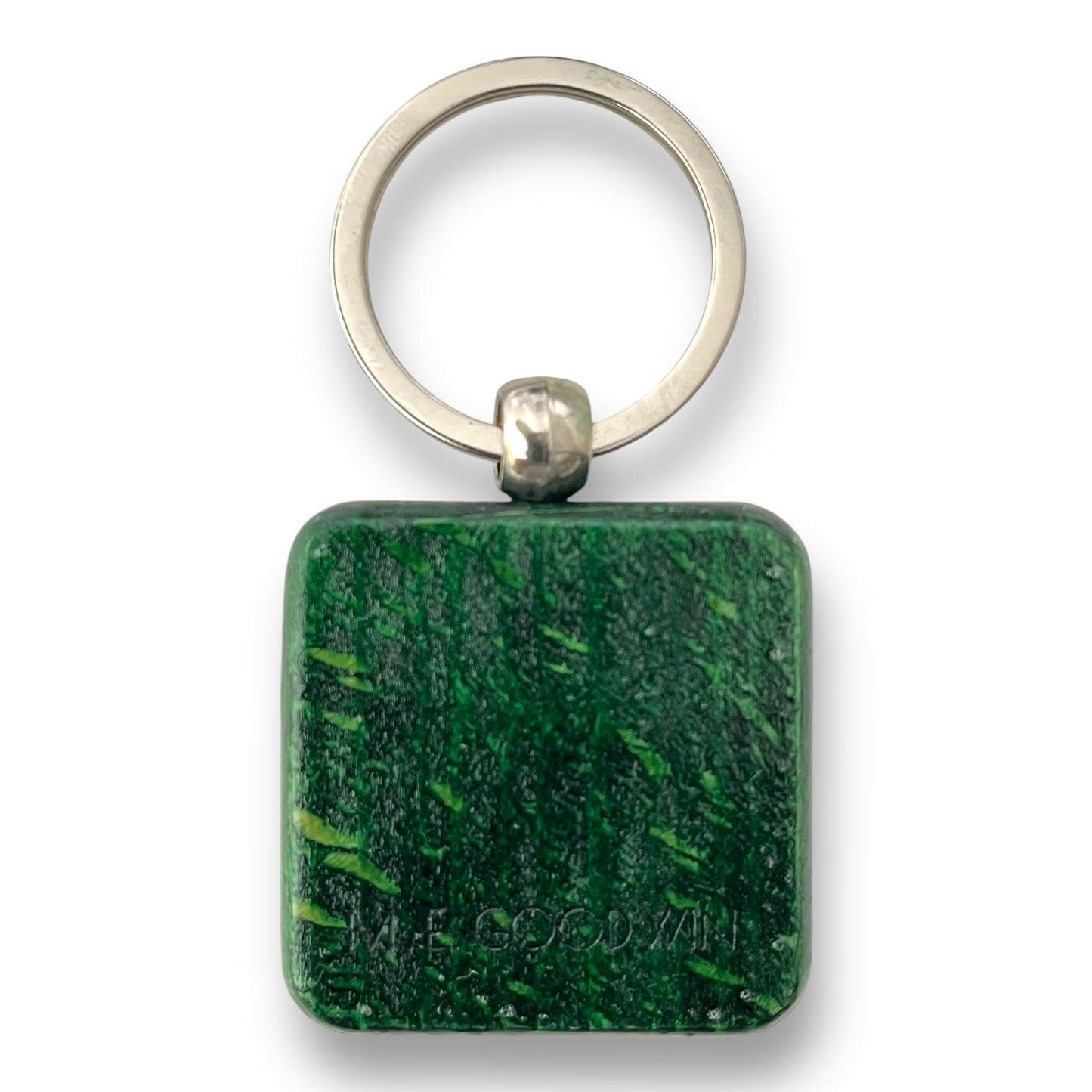 Evergreen Wood Keychain-SQUARE