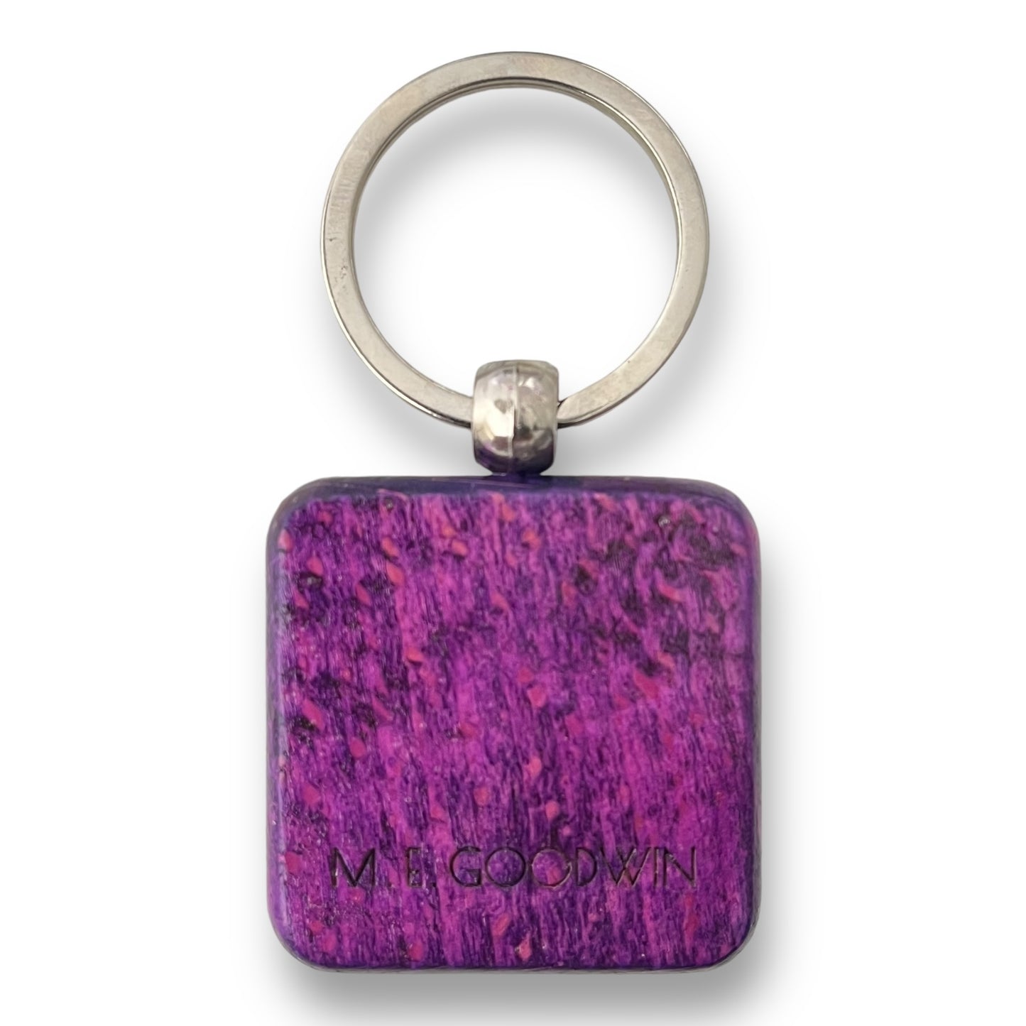 Purple Twilight Wood Keychain-SQUARE - Penti Gallery