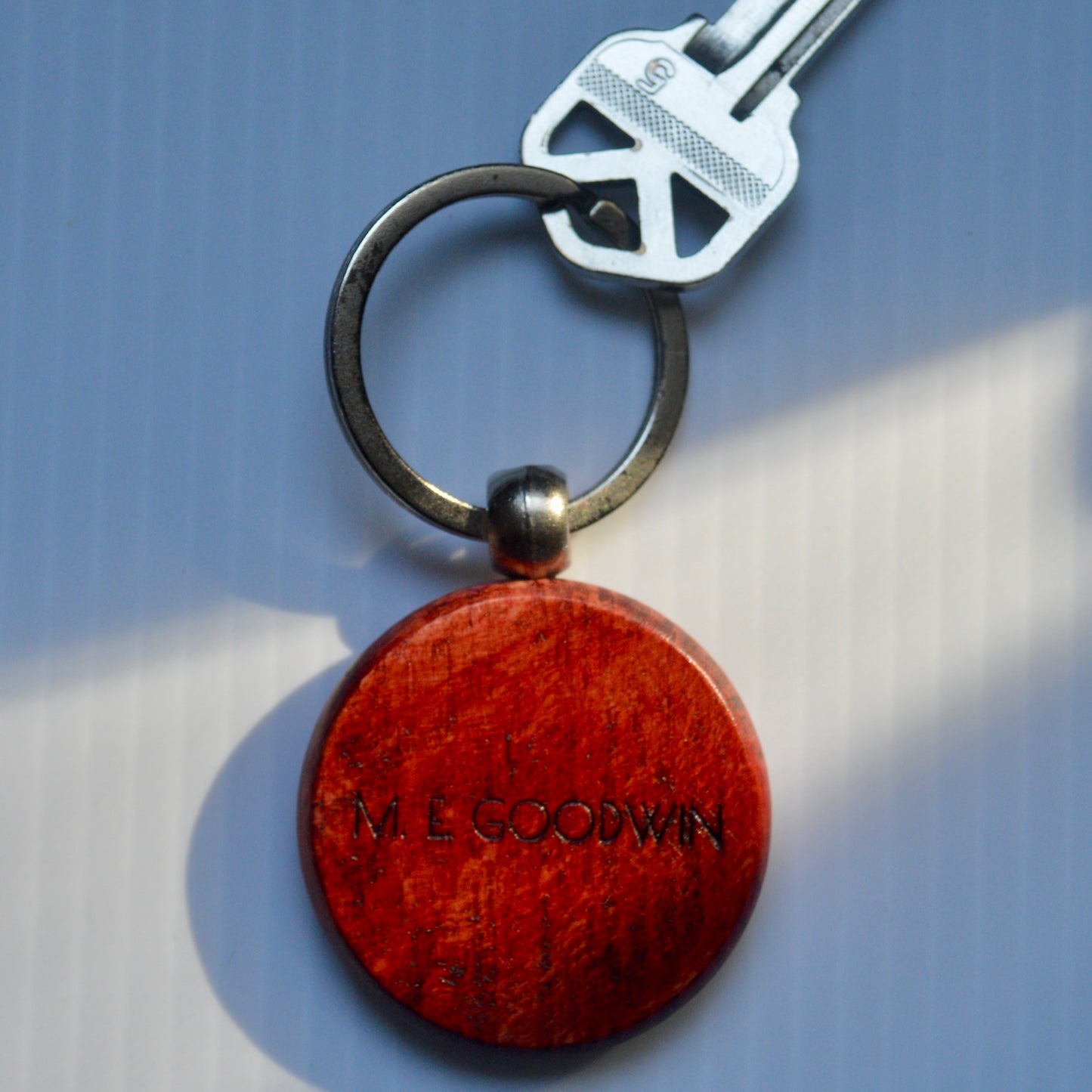 Brick Wood Keychain-ROUND